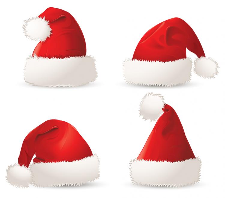 free vector Christmas hats 01 vector